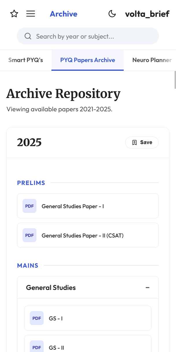 PAST PYQ PAPERS ARCHIVE